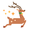 Christmas deer icon Christmas gift customization