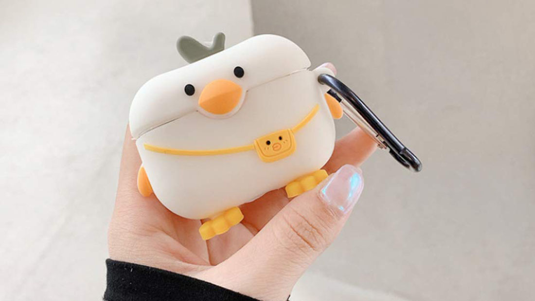 cute duck white airpod pro case personalized promotional gift